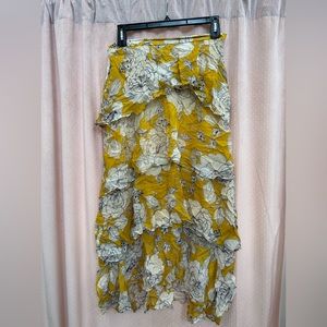 NWOT Anthropologie Stunning Tiered Floral Skirt 12